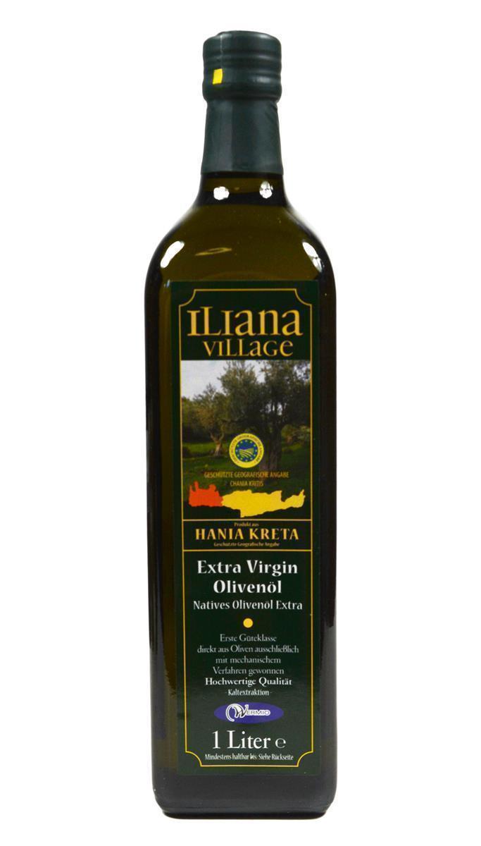 Iliana Village extra natives Olivenöl 5x 1l Flasche Kreta Chania