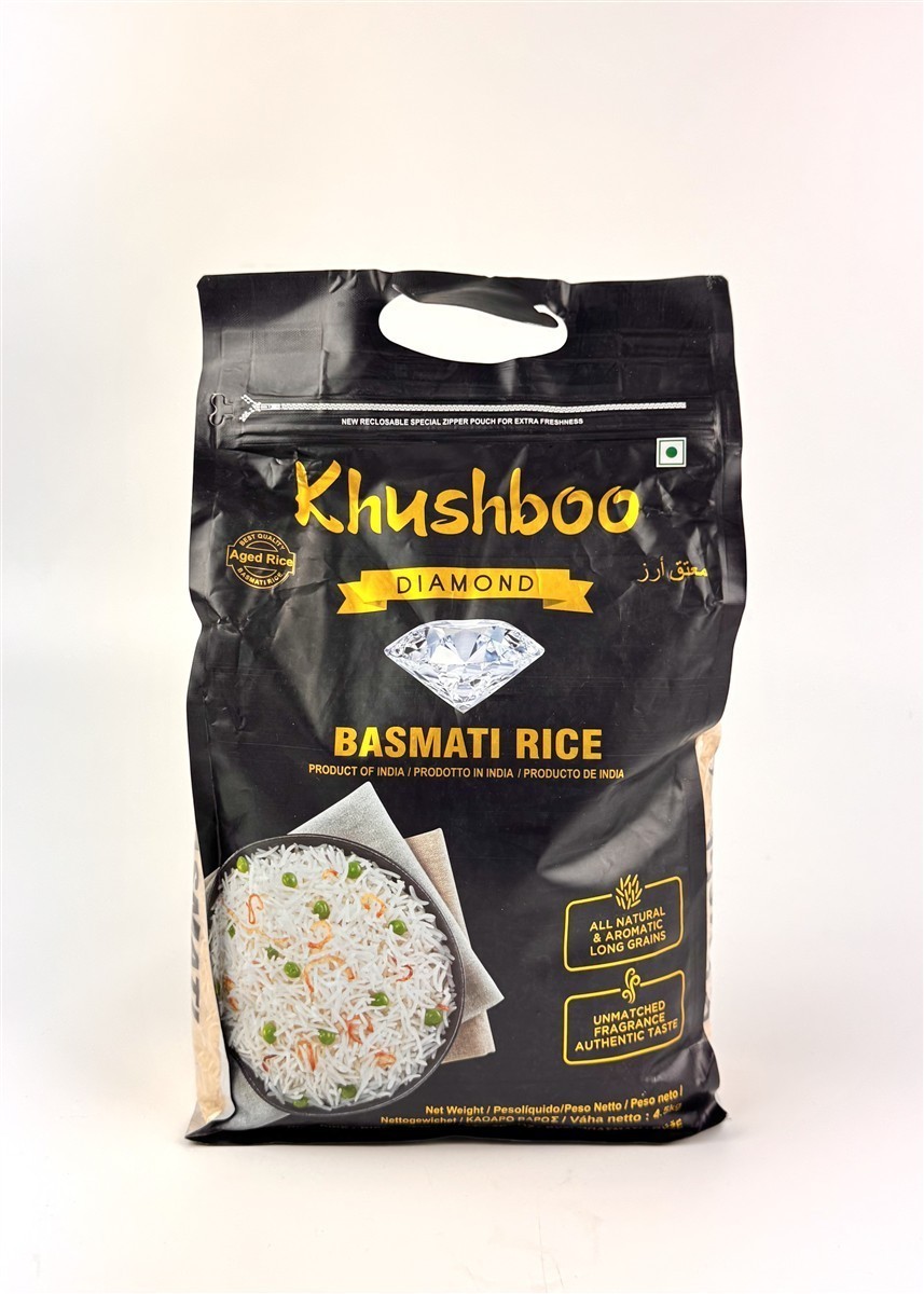 Khushboo Diamond Basmati Reis 4x 4,5 kg aus Indien