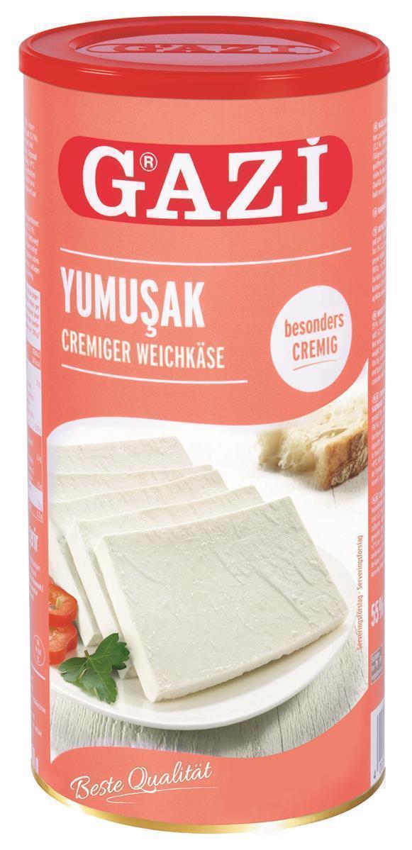 Gazi Yumusak Hirtenkäse 3x 800g Dose 55% Fett i.Tr. cremiger Weichkäse