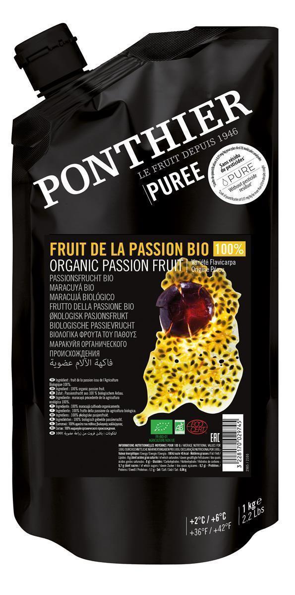 Ponthier 2x 1kg BIO Passionsfrucht Püree