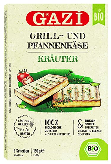 Gazi BIO Grill- und Pfannenkäse Kräuter 6x 160g 43% Fett i.Tr. Grillkäse
