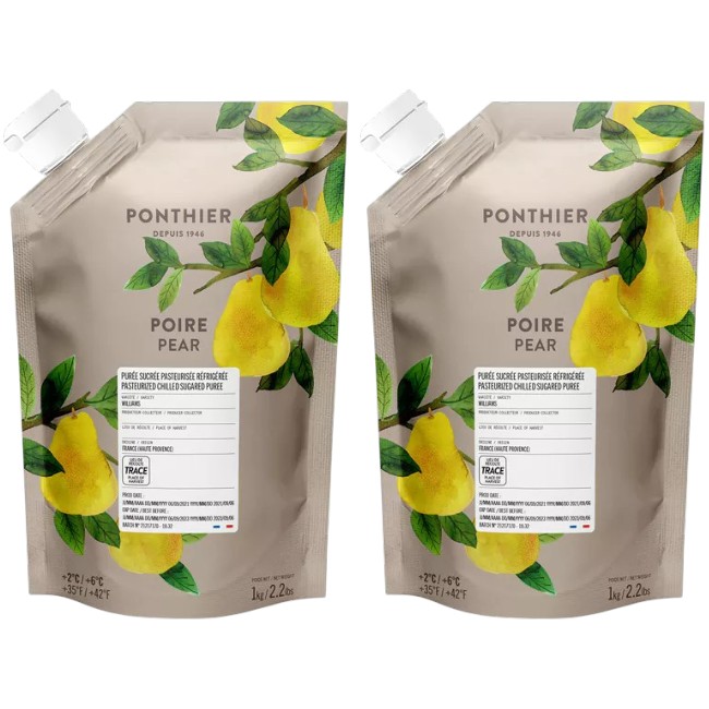 Ponthier BIRNEN PÜREE Frucht-Mark-.Püree Birnenmark 2x 1KG