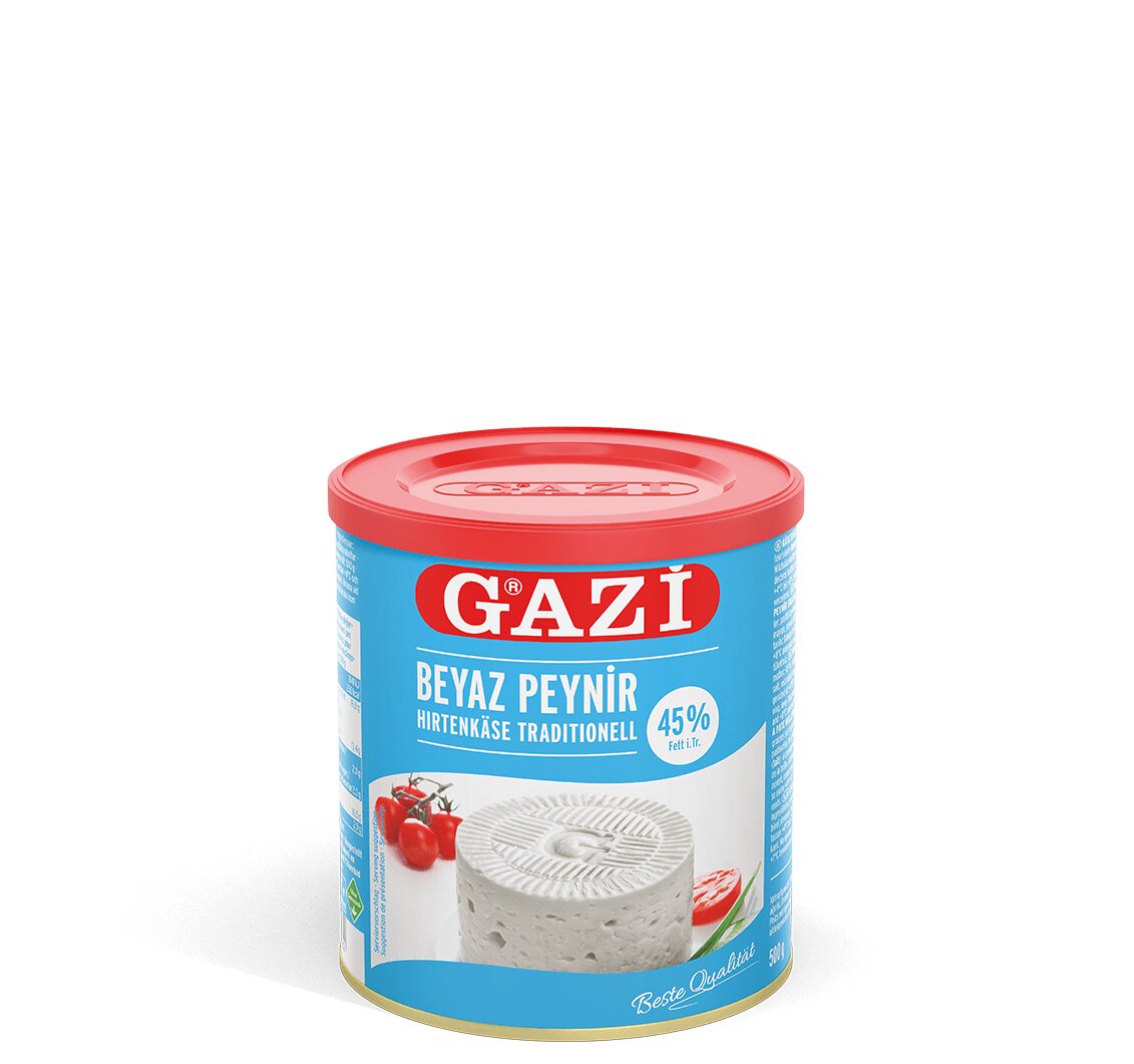 Gazi Hirtenkäse traditionell 1x 500g Dose 45% Fett i.Tr. Kuhkäse in Salzlake