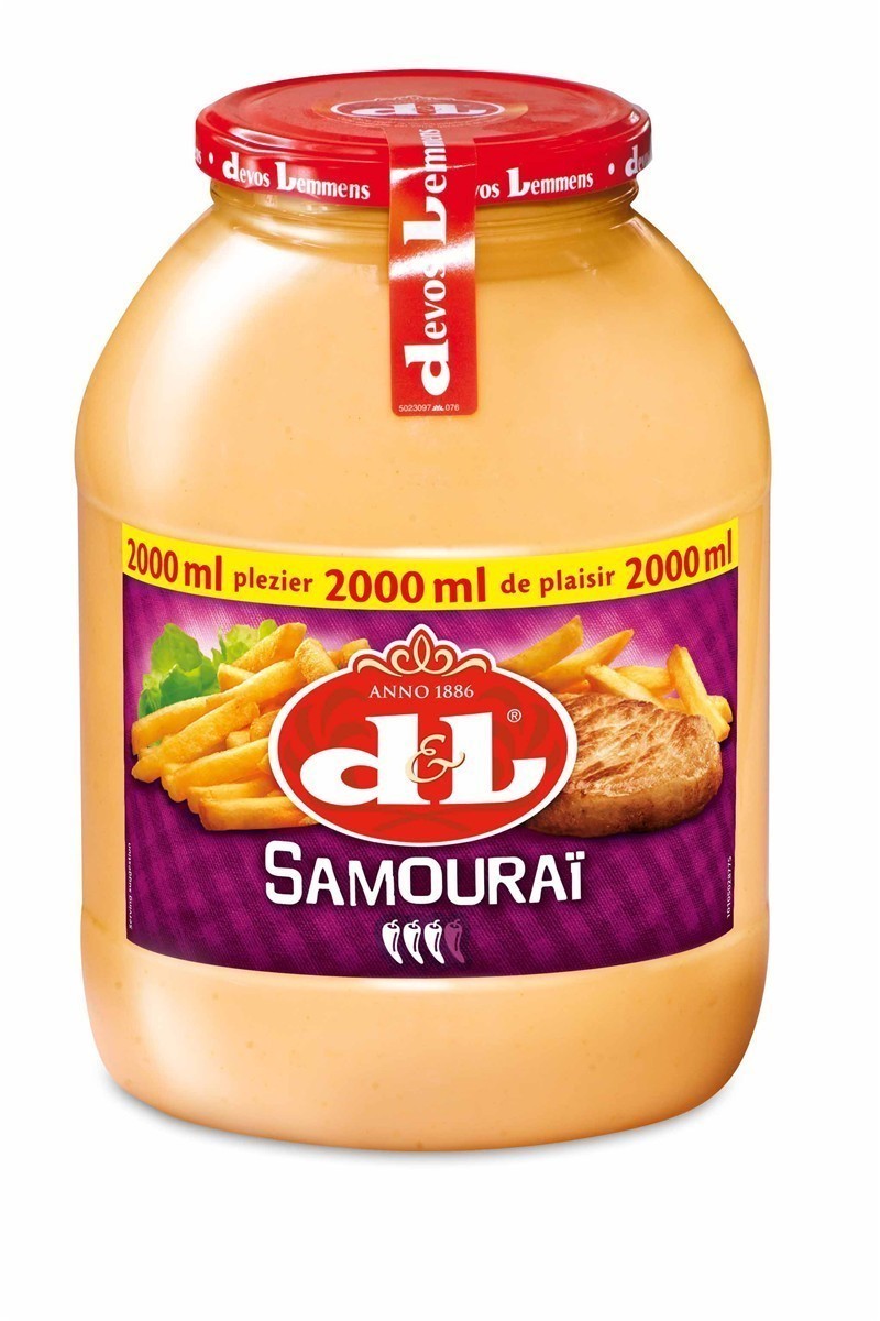 D&L Samurai Sauce 4x 2000ml PET belgische Samourai Grillsauce