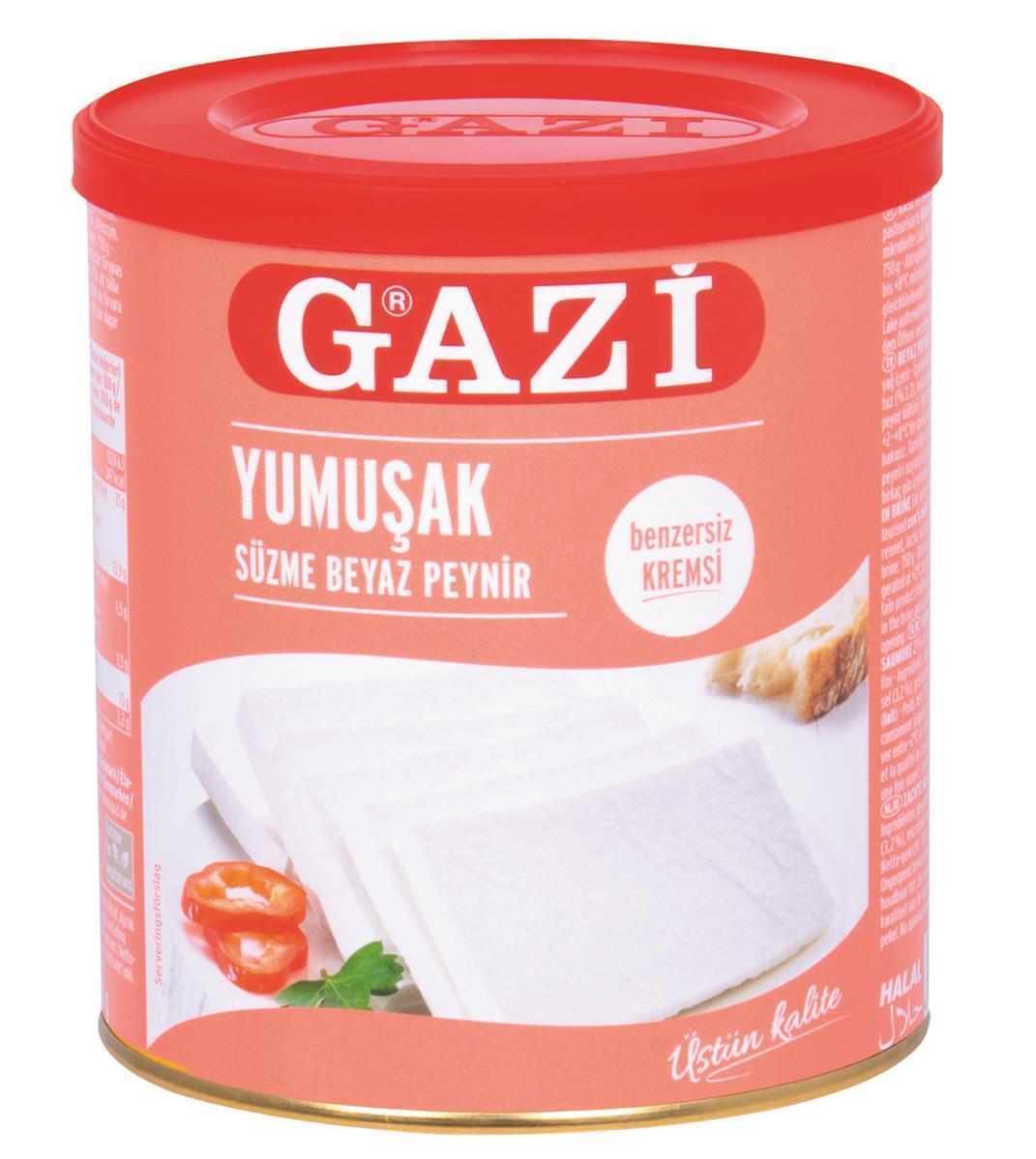 Gazi Yumusak Weichkäse 6x 500g Dose cremiger Hirtenkäse aus Kuhmilch