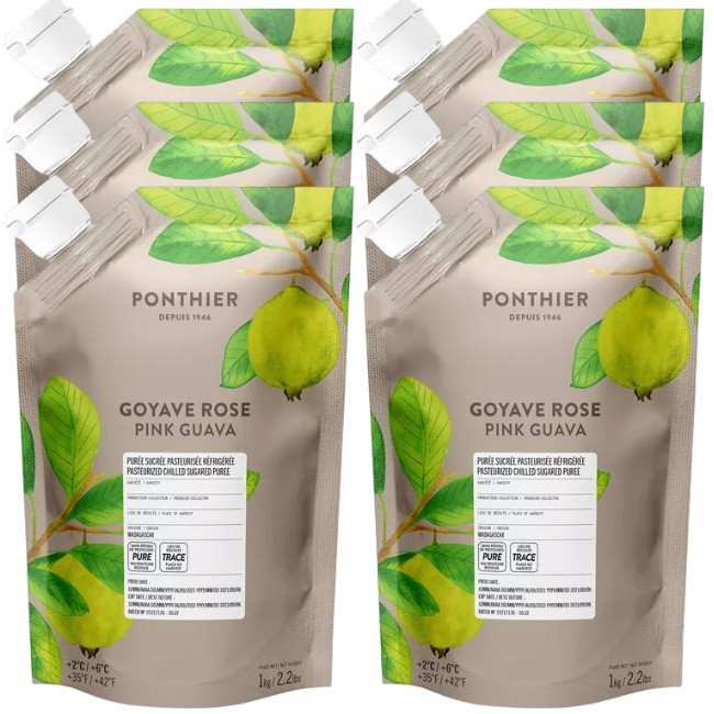 Ponthier GUAVE PÜREE Zitrus-Frucht-Püree Guavenmark 6x 1KG