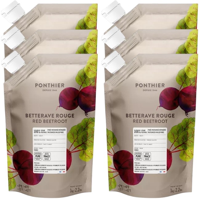 Ponthier ROTE BETE Gemüse-Püree Rote Betemark 6x 1KG
