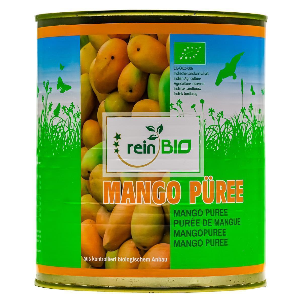 reinBIO BIO Mangopüree 3kg Mangomus Indien Obstkonserve