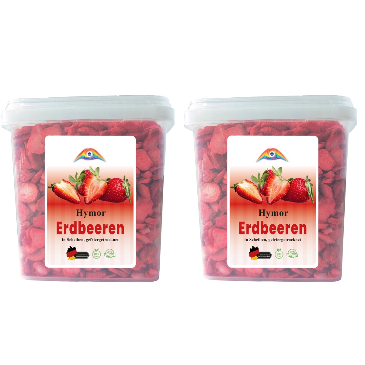 Hymor Gefriergetrocknete Erdbeeren 2x 350g gefriergetrocknete Früchte
