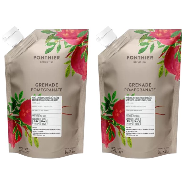Ponthier GRANATAPFEL PÜREE Frucht-Püree Granatapfelmark 2x 1KG