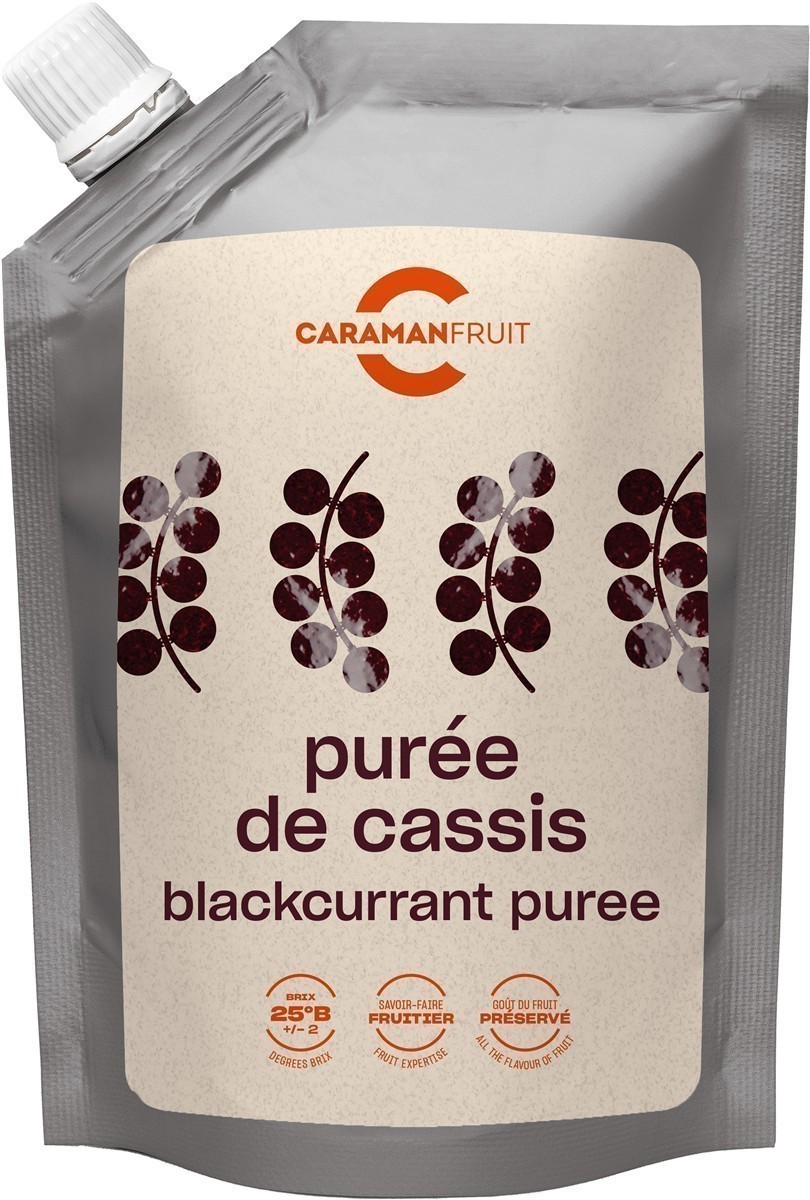 Caramanfruit Schwarze-Johannisbeeren-Püree 8x 1kg Cassis-Frucht-Püree