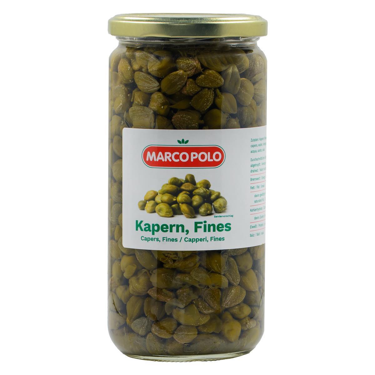 Marco Polo Kapern Fines 6x 450g eingelegte Kapern in Salz & Essig