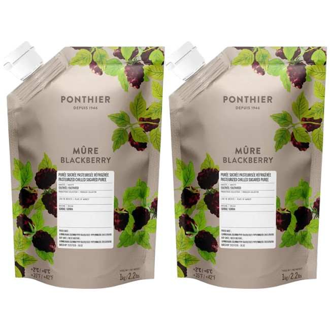 Ponthier BROMBEEREN PÜREE Frucht-Mark-Püree Brombeermark 2x 1KG