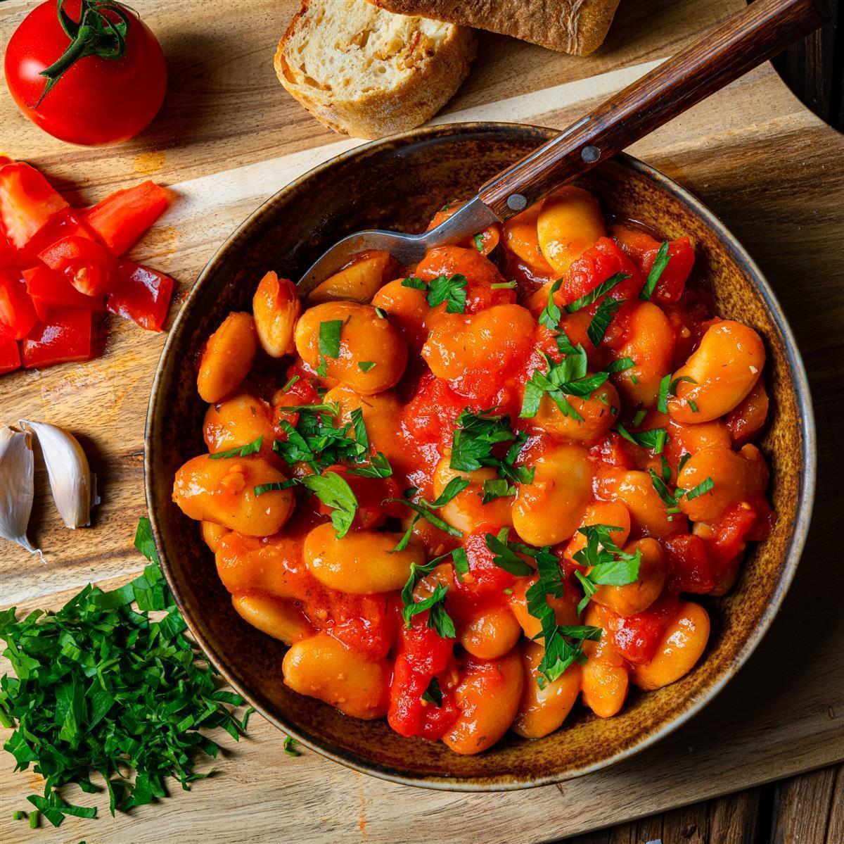 Palirria Riesenbohnen 6x 2kg gekocht in Zwiebel-Tomatensauce Griechische Bohnen