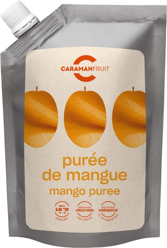 Caramanfruit Mango-Püree 4x 1kg indisches Mango Frucht-Püree