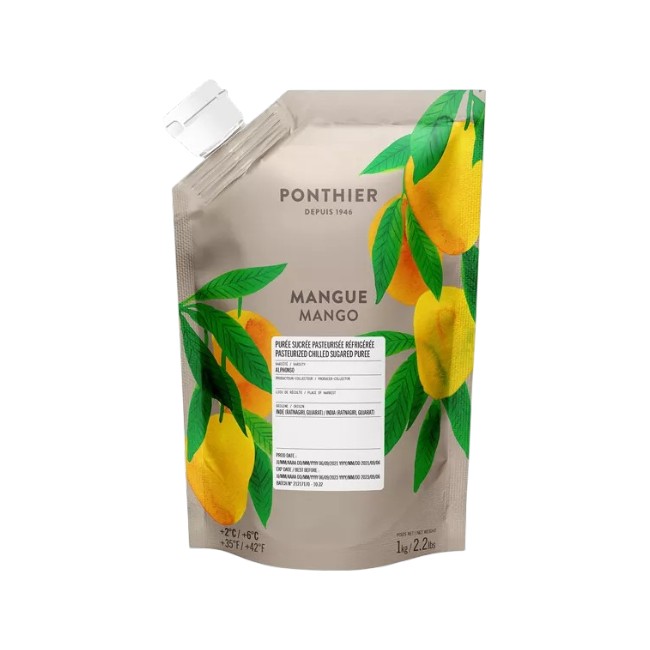 Ponthier Mangopüree 6x 1 kg Premium Fruchtpüree für Cocktails & Desserts