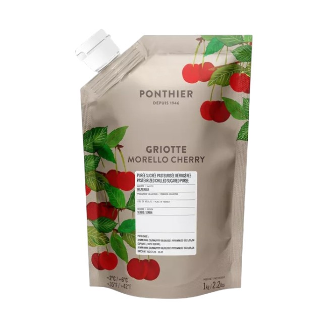 Ponthier KIRSCHEN PÜREE Sauerkirschen-Früchte-Püree Kirschmark 1KG