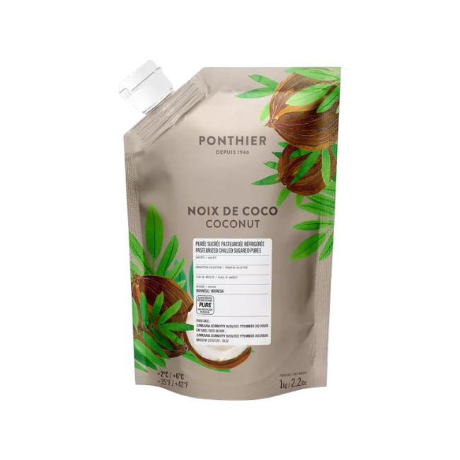 Ponthier Kokosnuss Fruchtpüree 6x 1kg Premium Kokosnuss Indonesien