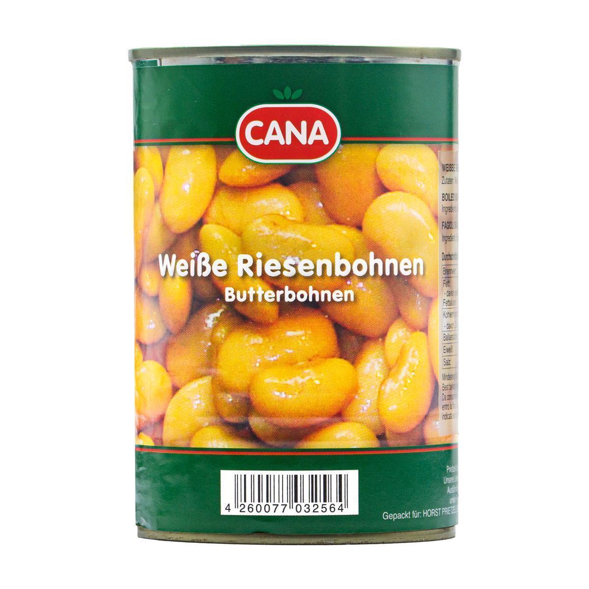 Cana Bianchi di Spagna 6x 400g Dose weiße Riesenbohnen