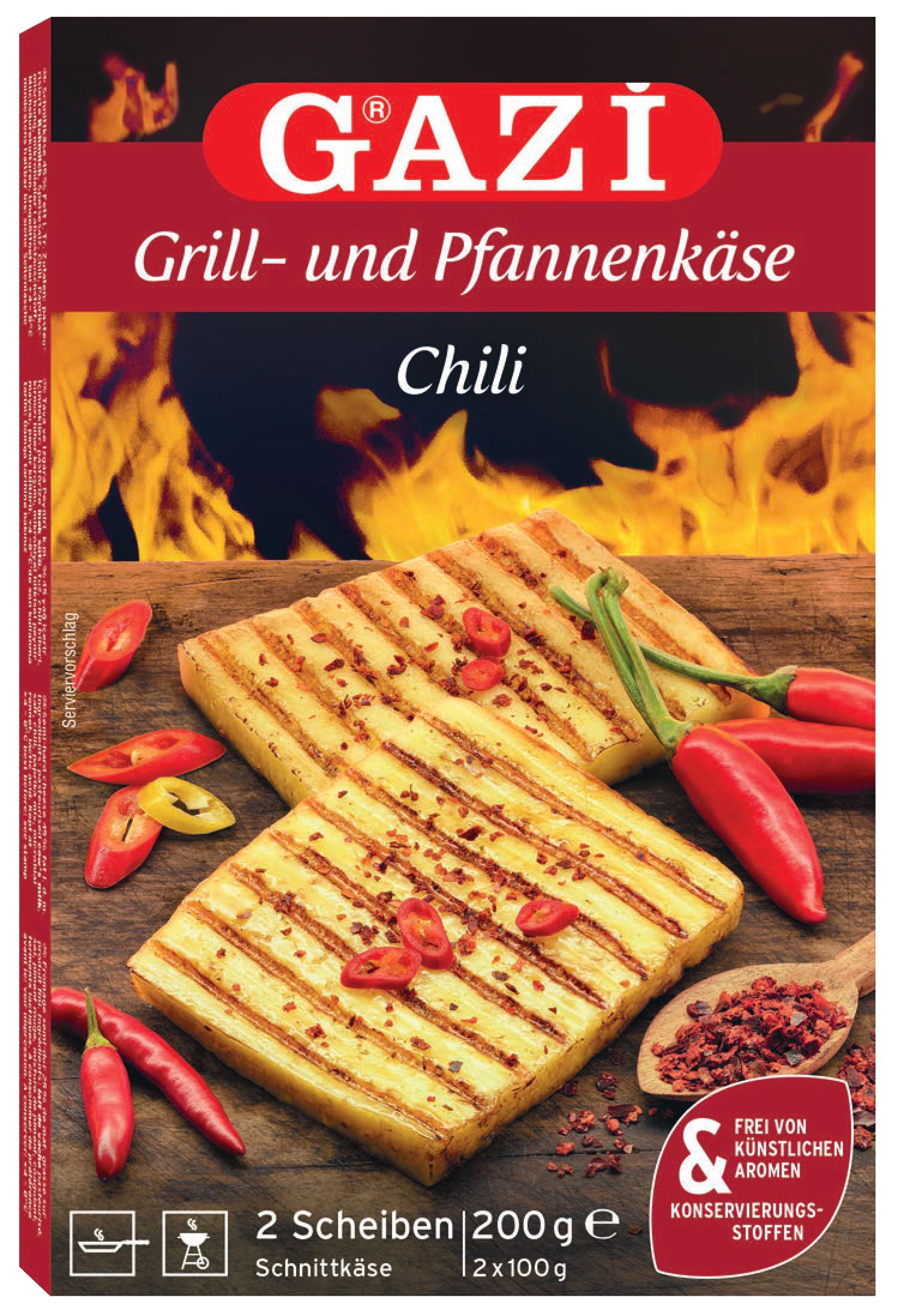 Gazi Grill- und Pfannenkäse Chili 6x 200g 45% Fett i.Tr. Grillkäse