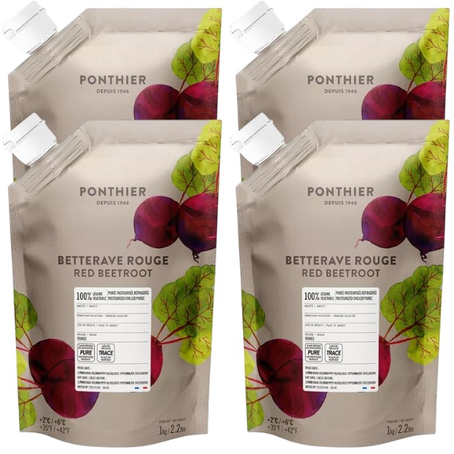 Ponthier ROTE BETE Gemüse-Püree Rote Betemark 4x 1KG