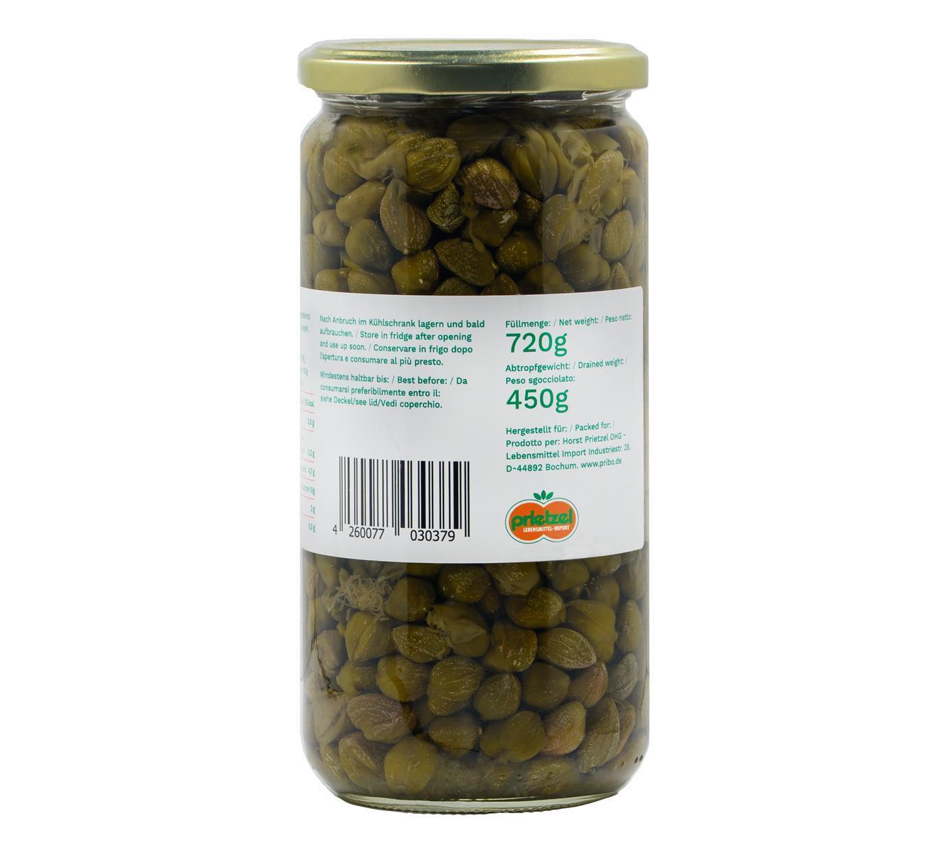 Marco Polo Kapern Fines 6x 450g eingelegte Kapern in Salz & Essig