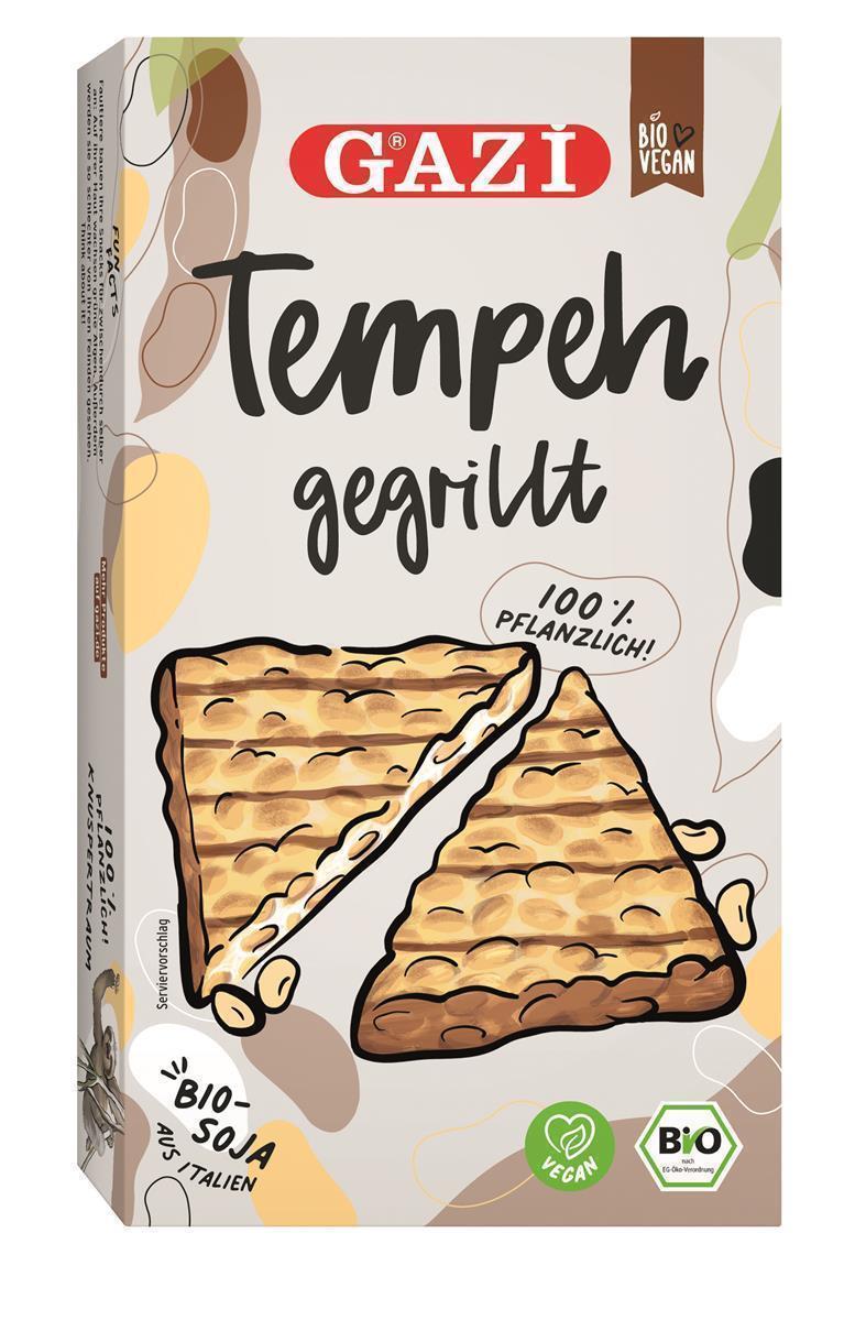 Gazi BIO Tempeh gegrillt 200g vegane Fleisch-Alternative aus Soja-Bohnen Italien
