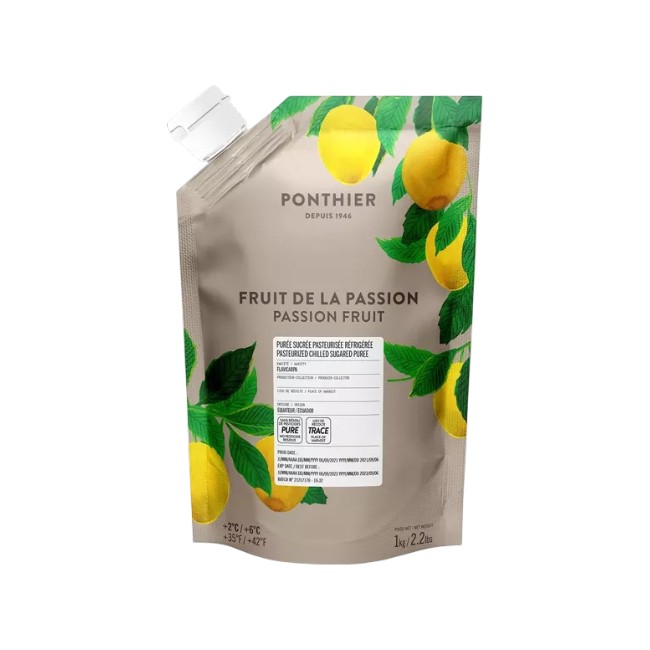 Ponthier Passionsfrucht Fruchtpüree 1x 1kg Premium Maracujapüree Ecuador