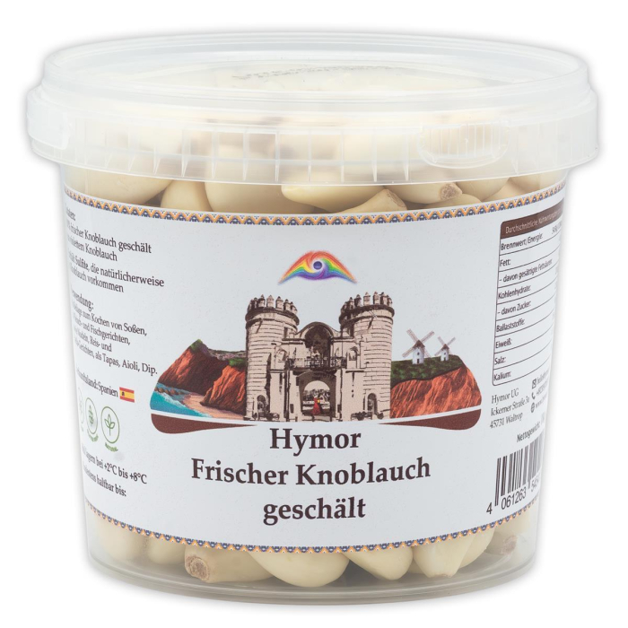 Hymor geschälter Knoblauch 2x 1kg frischer Knoblauch aus Spanien