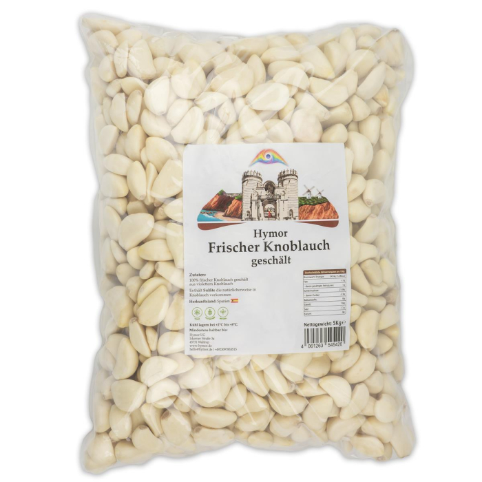 Hymor frischer Knoblauch geschält 4x 5kg Großpack Spanischer Knoblauch