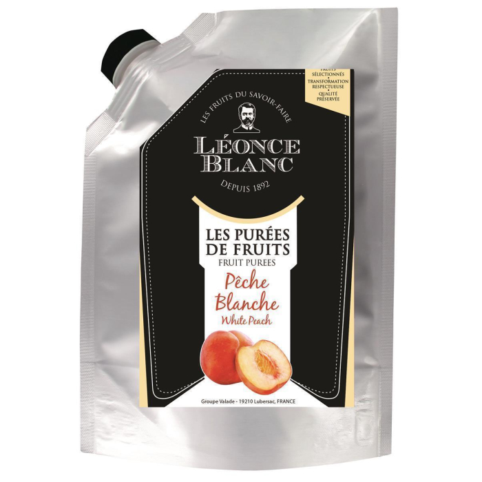 Leonce Blanc Pfirsich-Püree 1kg weißer-Pfirsich-Frucht-Püree