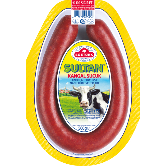 Egetürk Sultan Kangal Sucuk 500g türkische Knoblauchwurst Halal