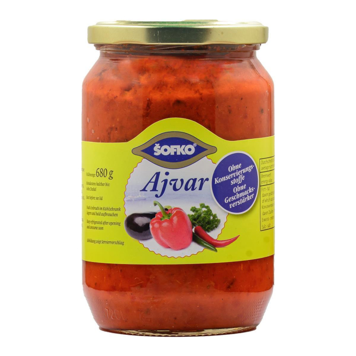 HYMOR mildes Avjar aus Paprika und Aubergine Würz-Sauce 680g Sofko