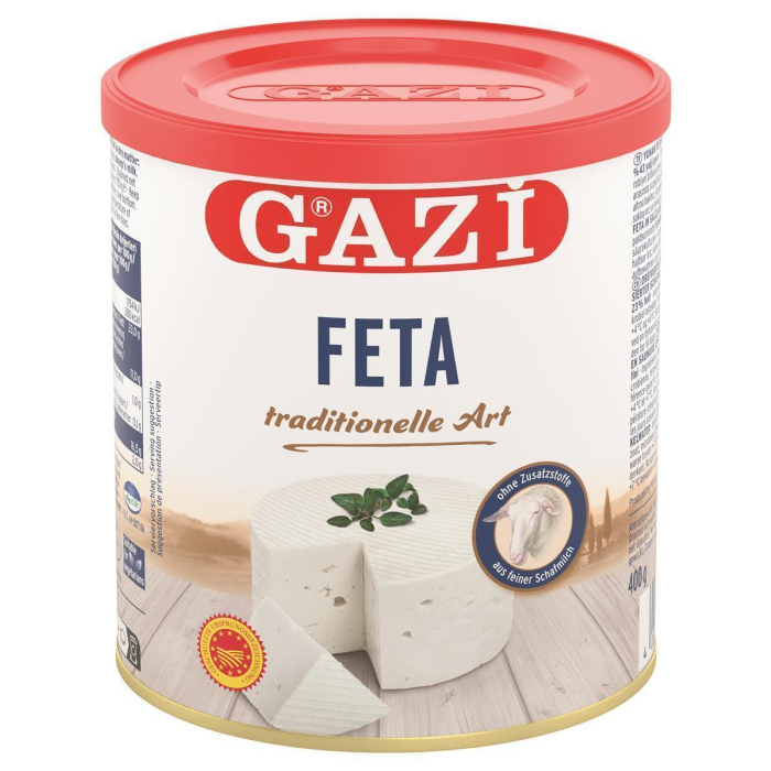 Gazi Feta in Salzlake 400g Dose 43% Fett i.Tr. 100% Schafsmilch