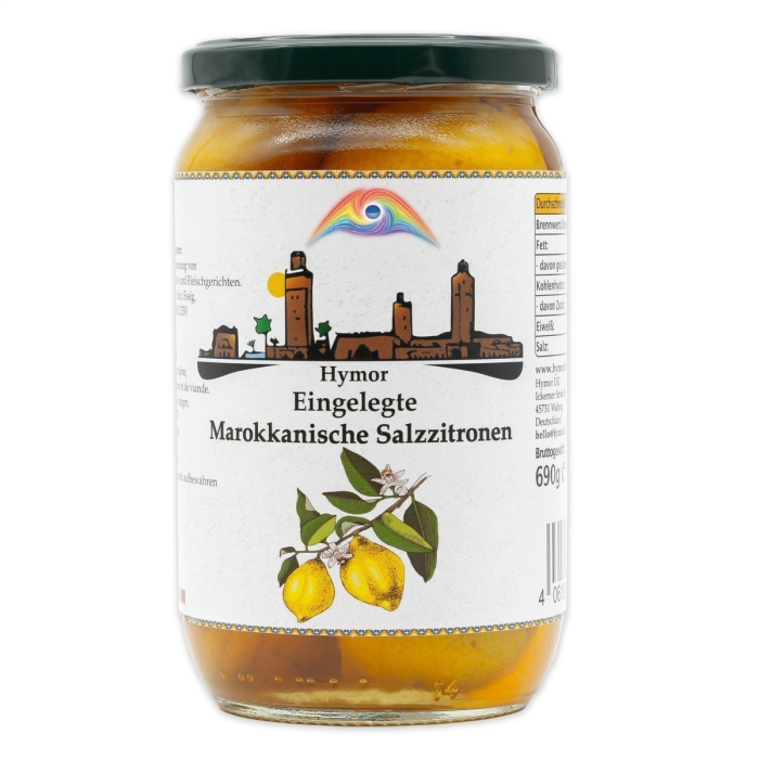 Hymor ganze eingelegte Zitronen 5x 400g Salzzitronen, fermentiert