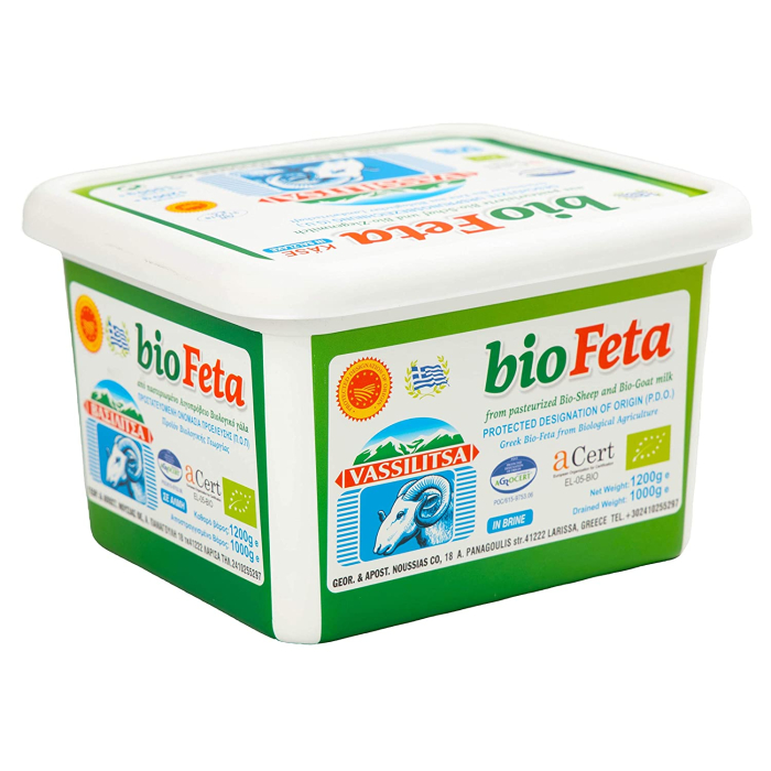 Vassilitsa BIO Feta 1kg Schafkäse Feta-Käse in Lake 43% Fett i.Tr. Griechenland