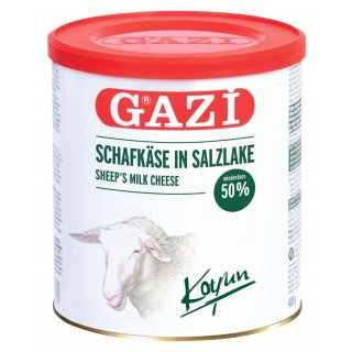 Gazi Schafsk&auml;se in Salzlake 3x 400g 50% Fett K&auml;se Schafk&auml;se Dose Koyun peyniri