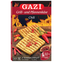 Gazi Grill- und Pfannenkäse 2x 200g Chili 45% Fett i.Tr Grillkäse Pfanne Vakuum