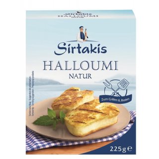 Sirtakis Halloumi Natur 10x 225g halbfester Schnitt-K&auml;se 43% Fett i.Tr. Zypern