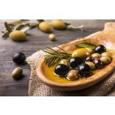 Hymor Marokkanische Oliven 595g schwarze Oliven in Salzlake Olive aus Marokko