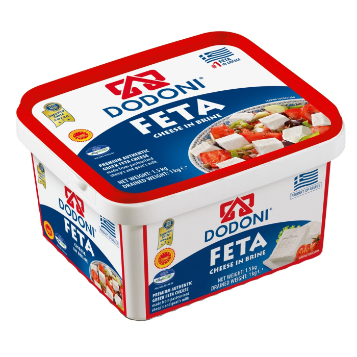 Dodoni Feta 1kg Schafkäse Schafskäse in Salzlake 43% Fett i.Tr. aus Griechenland