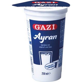 Gazi Ayran 20x 250ml Joghurt Drink Getr&auml;nk Mixgetr&auml;nk Joghurt Salz 1% Elopak