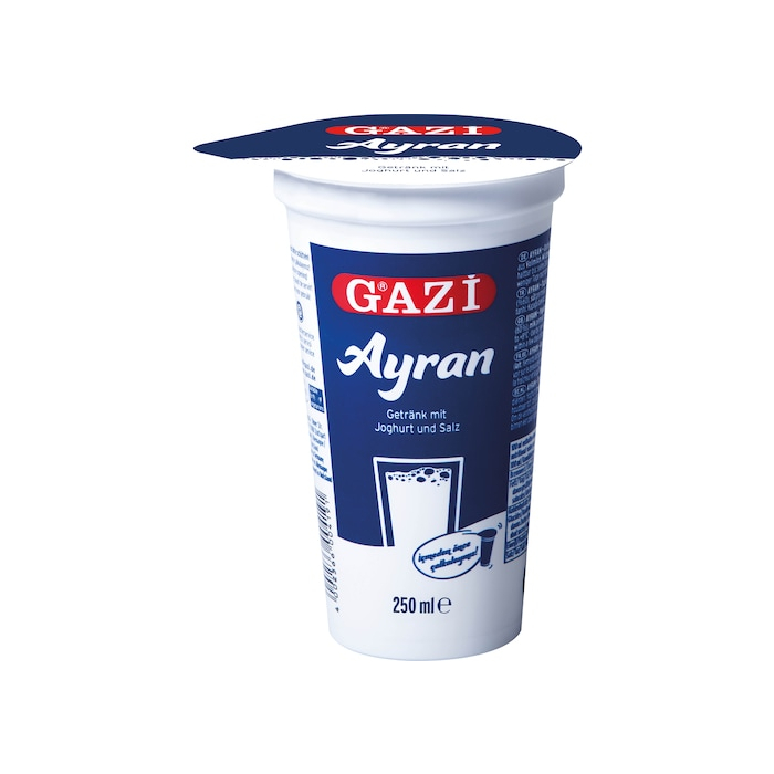 Gazi Ayran 40x 250ml Joghurt Drink Getränk Mixgetränk Joghurt Salz 1% Elopak