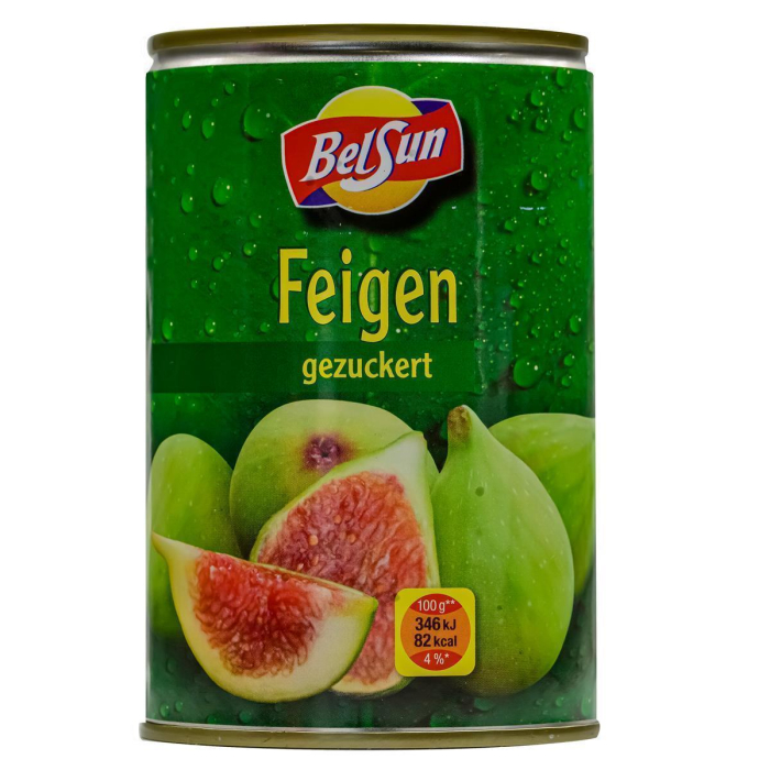 BelSun Feigen 6x 210g gezuckert ganze Feige Dose eingelegt Spanien Obstkonserve