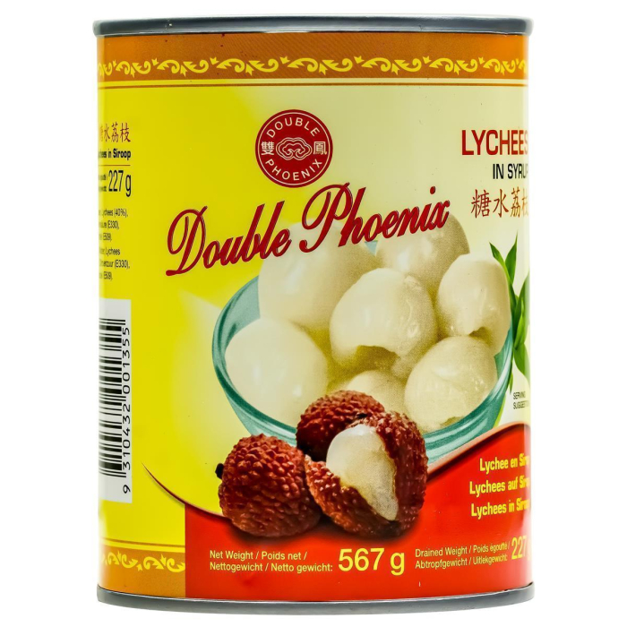 Double Phoenix Lychee 12x 567g leicht gezuckert eingelegte Litschi Dose Konserve