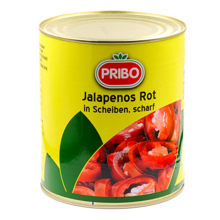PRIBO ROTE JALAPENOS 1x FM 2850g ATG 1500g Jalapeno-Peperoni