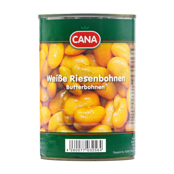 PRIBO Butterbohnen 2x 400g Dose weiße Riesenbohnen Bianchi di Spagna