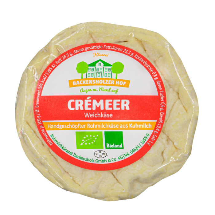 BIO CRÉMEER WEICHKÄSE 2x ca. 250g handgeschöpfter Rohmilch-Käse