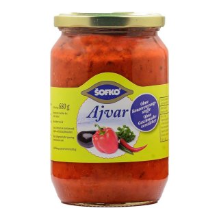 HYMOR mildes Avjar aus Paprika und Aubergine W&uuml;rz-Sauce 680g Sofko