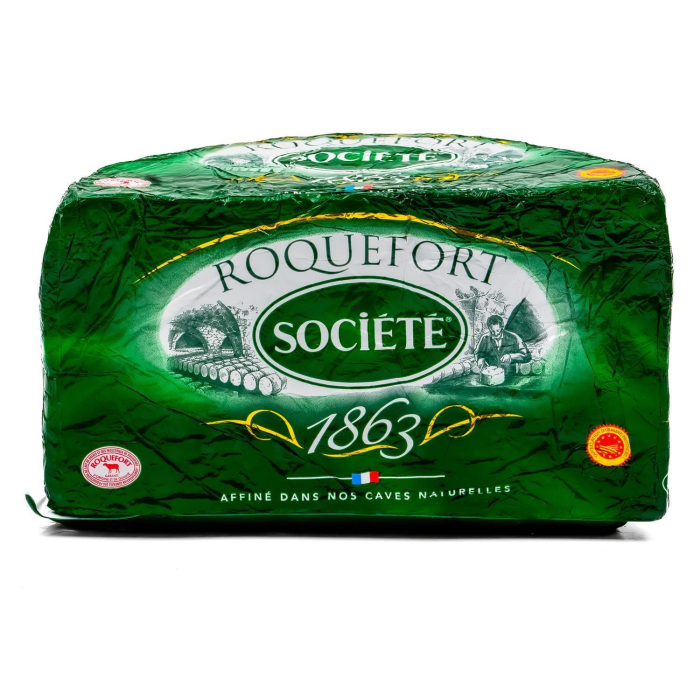 Roquefort Societe AOP ca. 1,3KG 1/2 Laib Blau-Schimmel-Käse Frankreich